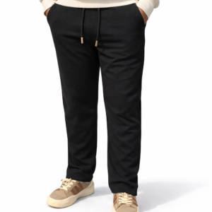 low cut baggy pant black